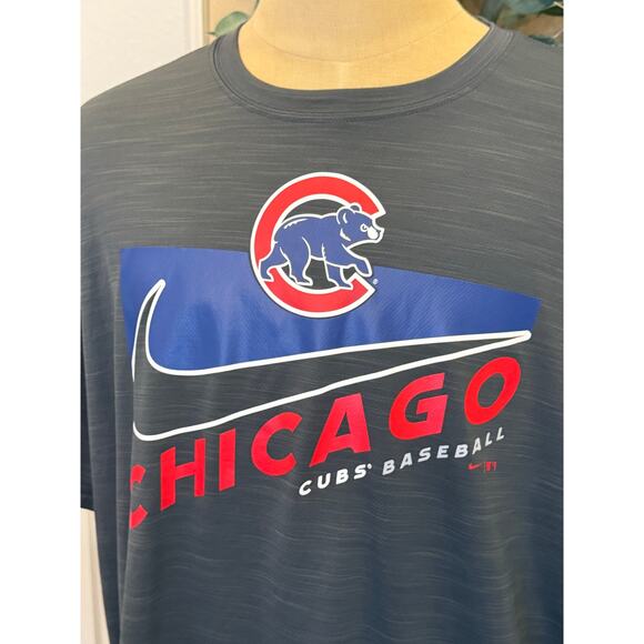MLB CHICAGO BEARS Baseball Nike Dri-Fit Logo Tee T-Shirt Top Men's XXL 2XL - Picture 2 of 7